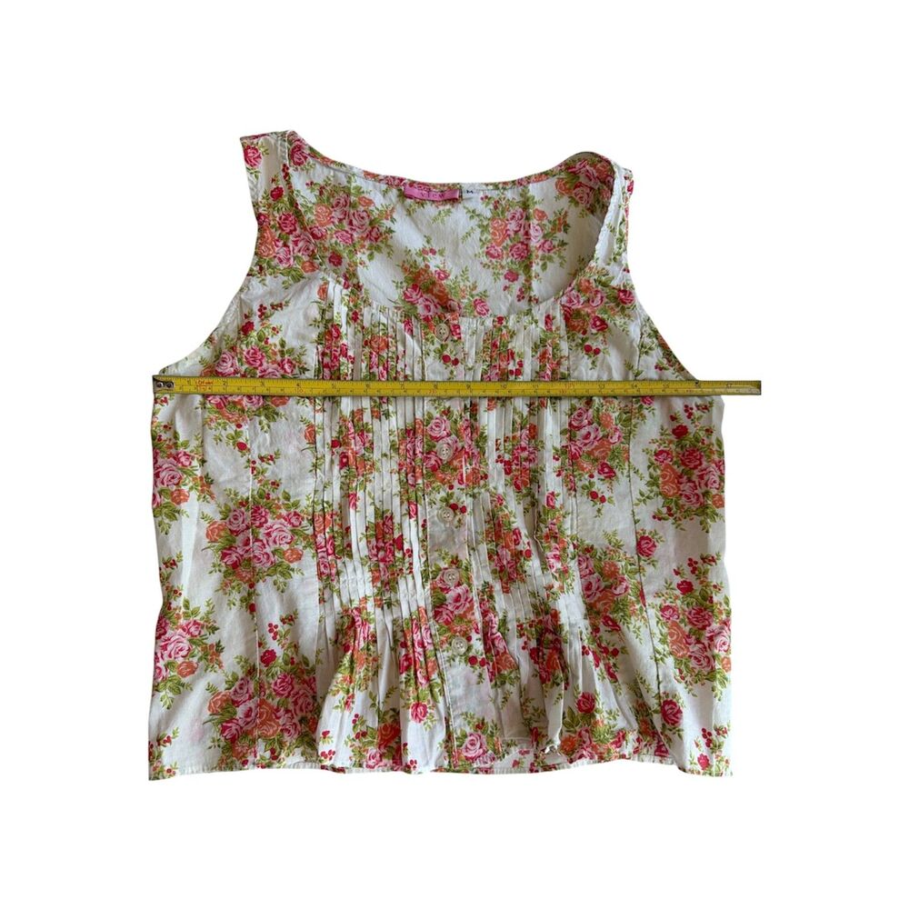 Vintage VIEW Floral Pintuck Pleated Top - Size M - Picture 5 of 7